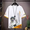 Camiseta de Manga Curta de Verão para Meninos e Adolescentes, Roupas Casuais, Estudantes Esportistas, Tops Bonitos, Roupas de Verão de Desenho Animado Anime, Camisetas