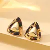 Brincos Triangulares Geométricos de Acetato, Elegantes, Sofisticados, Design Simples, Brincos Estilosos de Nicho