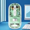 Mouse sem fio magnético transparente de alto valor de cor, três modos, baixo consumo, retorno para a área de trabalho com um clique, carregamento Tipo-C, mouse elétrico