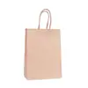Bolsa de regalo color caramelo bolsa de mano bolsa de compras bolsa de embalaje de papel kraft bolsa impresa para empaquetar snacks bolsa para llevar al por mayor