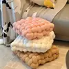 Nuevo cojín decorativo de lana de cordero estilo ins, cojín cuadrado tejido DIY para silla, cojín para asiento de sofá, cojín decorativo para ventanales