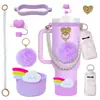 Botella de Agua Térmica Stanley Tapón Antipolvo Taza con Popote Tapa de Taza Correa de Mano Cordón para Botella de Agua Múltiples Estilos Versátiles Set
