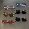 Gafas de sol de moda sin montura para niños, gafas de sol para fotografía infantil, lindas y kawaii, lentes de océano