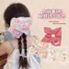Diadema Cuadrada Estilo Pañuelo de Cerezas para Mujer, Cuerda Floral de Alta Gama para el Cabello, Scrunchie Rosa para Cola de Caballo Baja