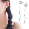 Versión coreana de los nuevos aretes de flor de huevo flor ola simple joyería fresca mini aretes largos al por mayor