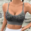 Novo Sutiã Colete Esportivo Feminino com Estampa de Leopardo, à Prova de Choque, com Suporte, Sem Fio, Respirável, para Esportes, Fitness ao Ar Livre, Yoga