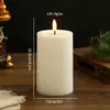 Vela LED Digital Boca Reta Controle Remoto Bala Parafina Artificial Vela Falsa Casamento Atmosfera Romântica Luz Decorativa