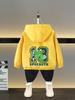 Roupas infantis Meninos Casaco de primavera 2025 Novo estilo grande infantil primavera e outono Fried Street Jacket Top Boy's Western Style Coat