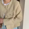 Chaqueta corta de cuello redondo de alta costura para mujer de Dongdaemun, Corea, estilo Chanel