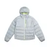 Preenchido com 90% de Penugem de Pato Branco, Estilo Básico com Capuz, Jaqueta Puffer com Capuz Color-Blocking Sem Enchimento de Penugem, Absorção de Calor e Bloqueio de Temperatura 9901