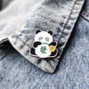 Broche Insignia Panda Mahjong Lindo de Dibujos Animados Europeo y Americano Estilo Chino Pareja Moda Nacional Hebilla para Bolsa Accesorios Insignia de Estudiante