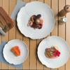 Prato de Jantar para Bife Ocidental Prato Plano Doméstico Prato Raso Flor em Formato de Alto Valor Prato de Sopa Cerâmico Branco de Alta Gama Prato para Sobremesa