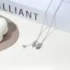 Colar Elegante de Trevo de Quatro Folhas para Outono e Inverno, Moda Versátil para o Dia a Dia, Galvanoplastia Ecológica, Atacado da Loja Yiwu