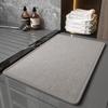 Alfombra Antideslizante para Puerta de Baño Nórdica, Lino Engrosado, Antiabrasión, Antiarañazos, Manta para Sala de Estar, Felpudo Simple para Puerta de Entrada