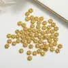 Pulseira Colar Enfeite Acessórios Flor Taça Peça Espaçador Contas Soltas Contas Soltas Artesanal Contas Vazadas Forma de Flor de Cinco Pétalas Enfeite Materiais