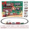Tren de Vapor de Juguete con Pista Controlado a Distancia Modelo de Árbol de Navidad con Humo, Luces y Música, Se Puede Apagar, Juguete Educativo