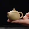 Mango de tetera de punta de dedo pieza de arena púrpura tetera pequeña olla de punta de dedo juego de té de kung fu té exquisito para los dedos mesa de té mini