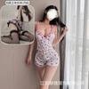 Traje Sexy y Sexy con Estampado Floral de Cerezas Que Se Puede Usar Afuera, No Hay Necesidad de Quitarse los Tirantes, Pijama de Cuello en V y Almohadilla en el Pecho, Cómodo para el Hogar