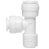 Conector para Purificador de Agua 2 Puntos Tres Vías Rosca Izquierda Recto Máquina de Agua Pura para Beber Tres Puntos Manguera PE Juego de Filtro RO