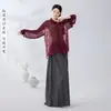 Estilo Nacional Charme Antigo Fantasia de Dança Feminina Camisa de Renda Lapela Manga Longa Camisa Moderna Clássica Tendência Top para Prática de Dança