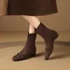 Botas de camurça ankle boot femininas ZHR, nova coleção outono/inverno 2026, botas elásticas retrô, botas meia Melard, botas ankle boot estilo balé