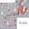 Celebridad en línea nuevas pegatinas para uñas al por mayor Xixi linda cara sonriente flor pequeña colorida relieve 5D pegatinas adhesivas tridimensionales