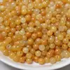 Topacio natural antiguo A artículos cuentas redondas accesorios DIY Jade Dragón Amarillo cuentas sueltas Cuentas de jade dorado del Gobi Jade separación de color profundo