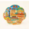 Ímãs de Geladeira de Atrações Turísticas Pequim Nanjing Xangai Qingdao Cidade Ímãs de Geladeira de Metal Atração Turística Turismo Produtos Culturais e Criativos em Estoque