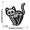 Venta al por mayor de fábrica Parche de Calavera Fantasma Estilo Punk Accesorios Decorativos para Ropa Bolsa de Lona Parche de Tela Termoadhesivo