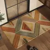 Alfombrilla de baño tejida estilo retro de tierra de diatomeas, absorbente, antideslizante, de secado rápido, adecuada para el baño, la entrada, y fácil de limpiar y mantener