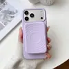 Porta-moedas Dopamine de silicone com padrão de ondas e compatibilidade magnética MagSafe, capa de celular de silicone líquido para iPhone 18 Pro