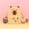 Fabricante de Bolsos Cruzados de Silicona, Monedero de Almacenamiento para Hombro Infantil Kapibara, Bolso para Teléfono Móvil al por Mayor, Pequeños Regalos para Puestos