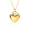 Collar de acero inoxidable con forma de corazón, estilo europeo y americano, joyería ligera de lujo, accesorios de bricolaje, galvanoplastia al vacío de 18 k.