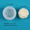 Molde de Silicone Dália 3D Pétala Dupla Flor Realista DIY Vela de Aromaterapia Gesso Ornamento de Mesa Molde