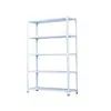Estantería de Acero Angulado para Almacén Estante de Almacenamiento para el Hogar Estante de Almacenamiento para Balcón Estante de Piso de Múltiples Niveles Estante de Exhibición de Placa de Hierro para Almacén Estante de Hierro