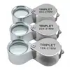 Lupa plegable de 10*21 mm para Joyería, Jade, Identificación de Etiquetas Antifalsificación Antiguas, Aumento 10X 20X 30X