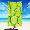 Toalla de playa de verano más vendida transfronteriza con estampado de limón, toalla de baño de secado rápido, toalla de natación de verano para exteriores, toalla deportiva