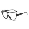 Gafas de Sol Aviador de Moda de Media Montura de Una Pieza Ciclismo Protección Ocular a Prueba de Viento Gafas Personalidad Celebridad de Internet Moda Fotografía Callejera Gafas de Sol