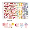 8 Hojas/Set de Pegatinas Originales de Oso de Jardín Estilo Ins para Diario, Teléfono, Taza de Agua, Caja de Almacenamiento y Decoración de Computadora