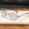 Gafas de Sol Poligonales Irregulares Nuevo Estilo de Miu Chica Popular Europea y Americana Sin Marco Bordes Cortados Moda Retro Gafas de Sol de Celebridad de Internet