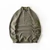 Ropa Exterior de Forro Polar Sudadera con Media Cremallera para Hombre Ropa Deportiva Ropa de Carga Cuello Alto Abrigo Cálido de Forro Polar 6314