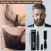 Kit de Lápiz Rellenador de Barba Eelhoe para Hombre, Lápiz de Barba Natural Impermeable, Lápiz Trazador de Barba