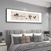 Arte de Pared Alegre para Dormitorio: Nueva Pintura Decorativa para Dormitorio Principal Estilo Chino para la Paz y la Felicidad, Mural de Pared Cálido para el Hogar