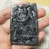 Colgante de guan er de meteorito de oliva marca Moyu Guan Gong natural al por mayor Colgante de doble cara Yi Bo Yun Tian Piedra del Rey de la Medicina
