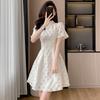 Nuevo Estilo de Verano 2024 Nuevo Vestido Cheongsam Corto Blanco Chinoiserie Falda Corta Pequeña Slim Falda Blanca Pequeña Verano para Mujer