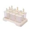 Molde de sorvete doméstico de grau alimentício conjunto de várias peças para fazer picolés, geladinhos, moldes de sorvete, caixa congelada para cubos de gelo, caixa para fazer gelo