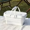 Cesta de Picnic de Gran Capacidad, Cesta Portátil para Salidas al Aire Libre en Primavera, Alto Valor Estético, Cesta Plegable Moderna y Conveniente