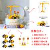 Decoração de bolo de caminhão de construção infantil escavadeira bulldozer brinquedo para menino enfeites de festa de aniversário pendente torre plug-in
