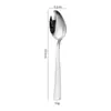 Cuchillo y Tenedor para Bistec de Acero Inoxidable Cuchara Mango Cuadrado Martillo Transfronterizo de Amazon Vajilla Occidental Vajilla Cubo de Agua Juego de Vajilla Cuchara de Postre
