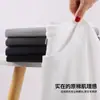 Camiseta de manga larga de color liso de algodón puro de peso pesado para hombre para primavera y otoño, camiseta interior de algodón puro de peso pesado, camiseta de manga larga de corte holgado